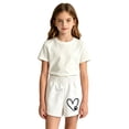 thumbnail image 3 of Shadoumai Girls Athletic Shorts 5-16Y Soccer Running Workout Dolphin Active Shorts with White Border for Kids Summer, 3 of 5