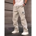 thumbnail image 2 of Rexolia Mens Cargo Pants Breathable Multi Pocket Work Pants Elastic Waist Straight Leg Casual Outdoor Utility Daily Complexion M, 2 of 6