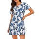 thumbnail image 1 of Balery Beautiful Butterflies Camisón de manga corta con cuello redondo para mujer, cómodo y elegante., 1 of 6
