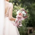 thumbnail image 6 of deevoka Bridal Bouquet Artificial Rose Flower Decor Lifelike Fake for Bride Thanksgiving C, 6 of 9