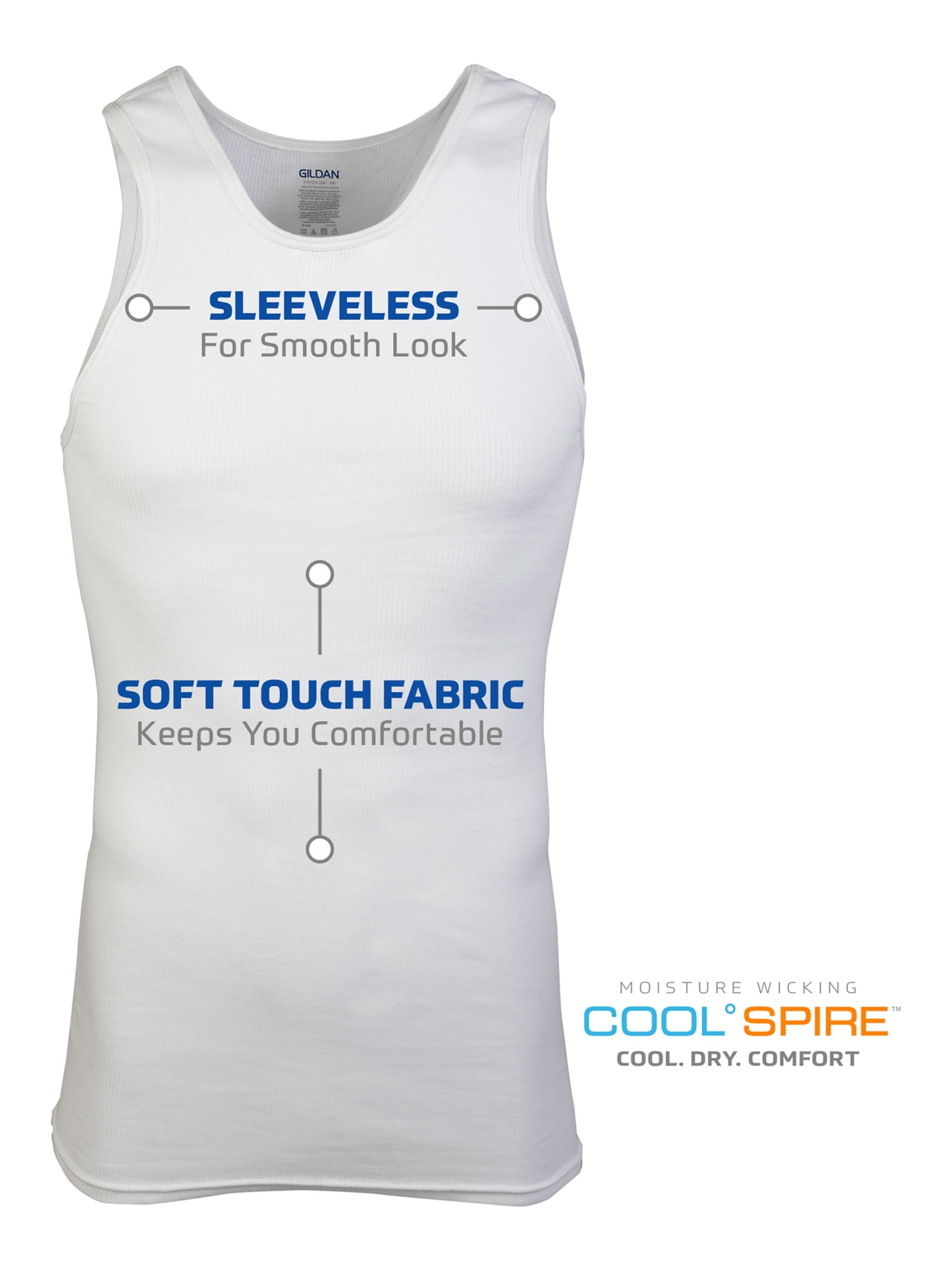 Gildan Men's A-Shirt Tanks, Multipack, Style G1104, Sizes Sm-2XL