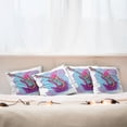 thumbnail image 7 of Ambesonne Music Throw Pillow Cover 4 Pack, Hand Drawn Guitar Grunge, 16", Pink Purple Blue, 7 of 7