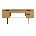 thumbnail image 5 of Denmark Engineered Wood Executive Desk with Power in Natural Finish, 5 of 11
