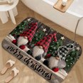 thumbnail image 4 of 1pc Christmas Gnomes Absorbent Non-Slip Bathroom Thickened Flannel Rug Decor,Soft,Quick Drying,Suitable For Indoor/outdoor Use,Bathrooms,Bedrooms,Kitchens,Terrace,Laundry Rooms,16"x24", 4 of 9