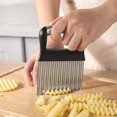 thumbnail image 3 of Crinkle Cutter, Stainless Steel Potato Chipper Suitable for Fruits and Vegetables, 3 of 6