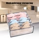 thumbnail image 4 of Organizador de ropa interior de malla gris plegable y transpirable con 6 celdas para calcetines y sujetadores, 4 of 8