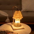 thumbnail image 5 of Sziqiqi Floral Candle Warming Lamp with Timer: Apricot Shade Marble Base Elegant Height Adjustable Wax Warmer for Home Decor Mothers Day Birthday Gift for Women, 5 of 8