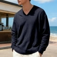 thumbnail image 4 of Dealovy Sweatshirts for Men Long Sleeve V Neck Basic Pullover Mens Casual Sports Shirts Homewear Regular Fitted Sweaters, 4 of 5