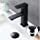 thumbnail image 5 of Lavabo negro para desagüe, drenaje emergente cromado de área grande, drenaje emergente automático con desagüe de desbordamiento, tapón de resorte emergente de cobre Lavabo para baño, lavabo TUNC Sencillez, 5 of 5