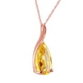 thumbnail image 2 of Galaxy Gold GG 14K Rose Gold 5 Carat Citrine Pendant Necklace - November Birthstone - Warmth & Prosperity - 16" to 24" - Fine Jewelry for Women, 2 of 2