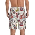 thumbnail image 4 of Lsque London Landmark1 Mens Sleep Pajama Shorts,Short Pajama Pants, Cotton Ultra-Soft Knit-4X-Large, 4 of 9