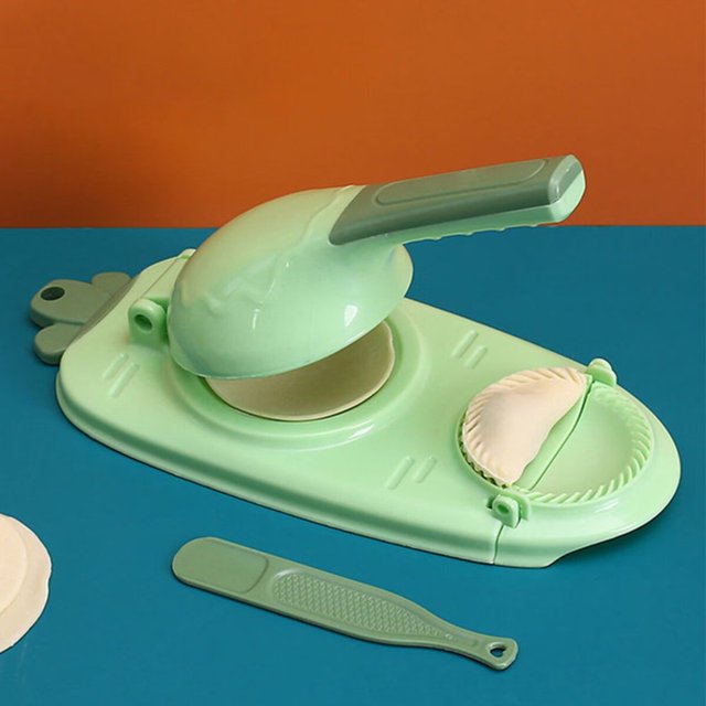 Dumpling Maker 2 In 1 Plastic Dumpling Press Mold Manual Dumpling Making Tool Kitchen Dumpling Skin Wrapper Mold Baking Pastry Manual Artifact Reusable for Dumpling Kitchen