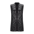thumbnail image 5 of Xuyuer Women's Sleeveless V-Neck Sequin Top Cardigan Coat, Glamorous Evening Set for Parties, Holiday Events and Special Occasion Statement Outfits, 5 of 6