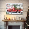 thumbnail image 4 of Aaheei Vintage Red Truck Wall Art Christmas Tree Wall Decor Cute Farmhouse Dogs Pictures Retro Winter Farmstead Scenic Poster Rustic Snow Country Artwork for Living Room Kitchen Home Decorations 8x10, 4 of 6