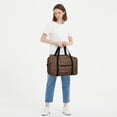 thumbnail image 4 of Leopard Print Weekender Bag for Women Small Travel Duffel Bags for Spirit Airlines Personal Item Bag Underseat Overnight Carry on, Brown, 4 of 11