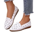 thumbnail image 5 of Xiaoxatg Women's Casual On Shoes Breathable Comfortable Flat Loafers for Daily Wear Ideal for Spring Summer Fall Walking Versatile Footwear for Any Occasion 8 White, 5 of 9