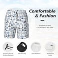 thumbnail image 5 of Balery Dock Rudder Mens Swim Trunks Swim Shorts for Men Quick Dry Inseam Beach Shorts with Compression Liner Pocket-Small, 5 of 9