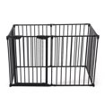 thumbnail image 4 of Hommoo Baby Gates with Swing Door, 6-panel Baby Pet Safety Gate, Foldable Barrier Gate, Black, 4 of 8