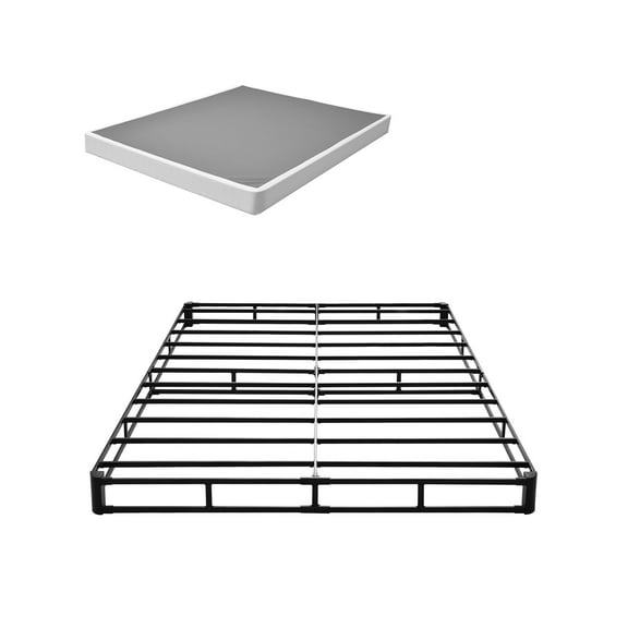 VEVOR Box Spring, Queen Size Bed Frame with Washable Fabric Cloth, Heavy Duty Metal Frame for Queen Bed, 5 in Mattress Foundation, 3500 lbs Max Weight Capacity, Easy Assembly