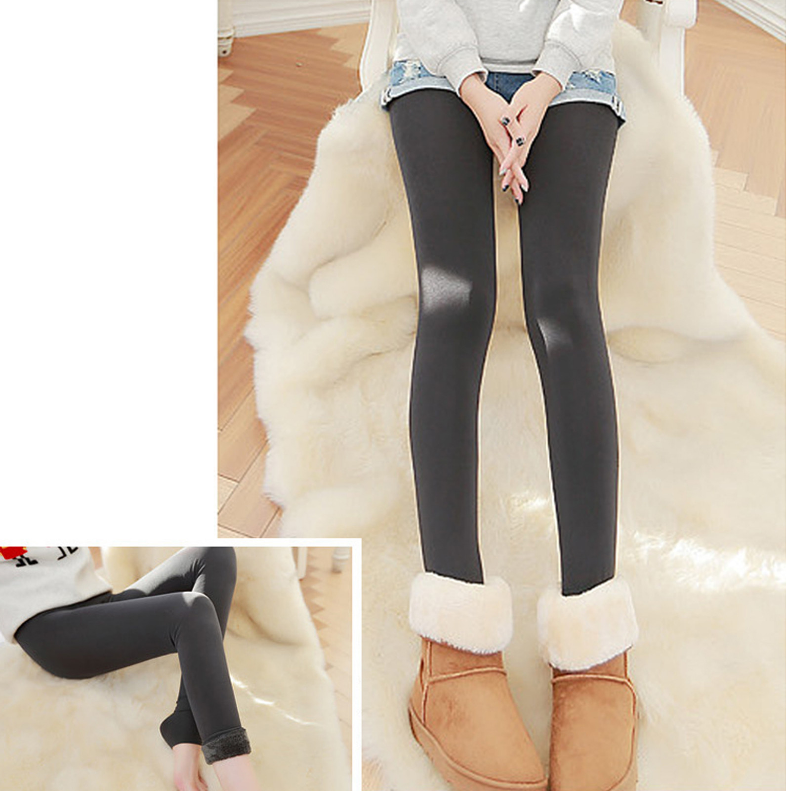 CAICJ98 Leggings For Women High Waist Women's Lined Winter Leggings