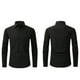 thumbnail image 1 of pstuiky manga larga de hombre, Camisa informal de color liso con botones, manga larga, cuello vuelto, transpirable y elástica para hombre Tops de talla grande para hombre xxl, 1 of 5