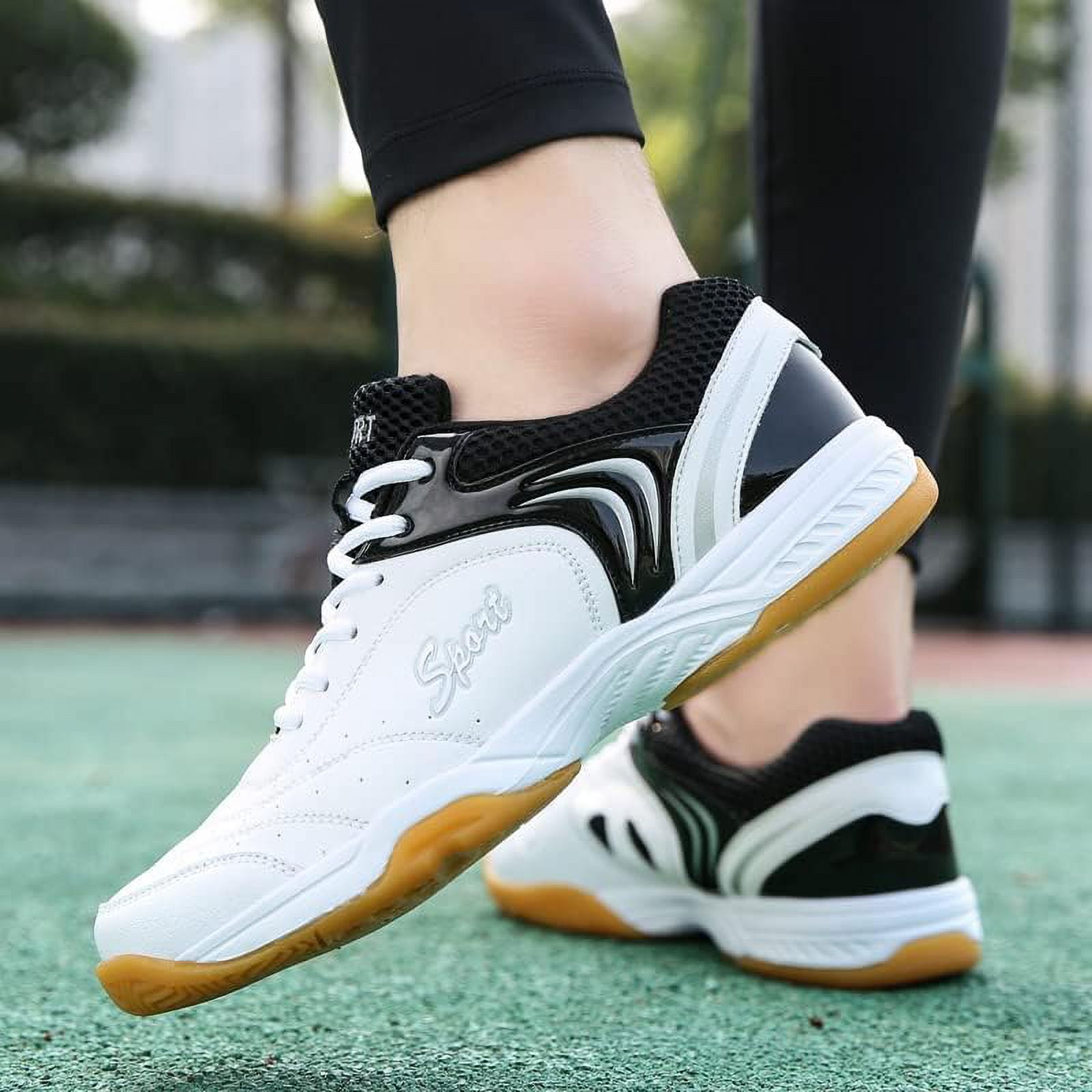 Chaussures De Sport Intérieur Hiuzylqx - Badminton, Tennis, Squash - Hommes - Bicolore Bleu/Blanc - Semelle Caoutchouc - 6