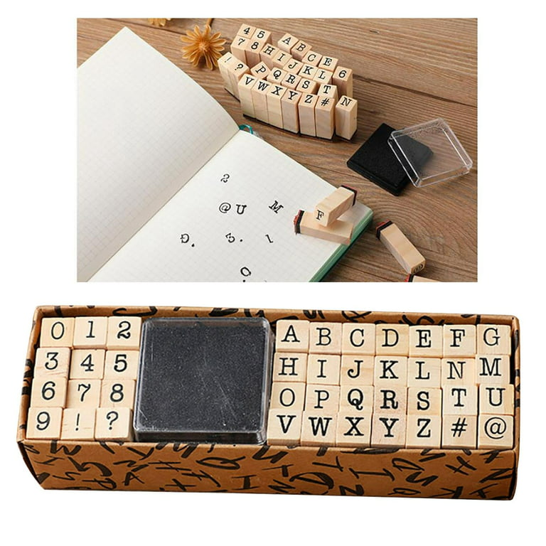 Alphabet Stamps Vintage Wooden Rubber Letter Number Symbol - Temu