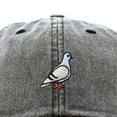 thumbnail image 2 of Dalix Pigeon Embroidered Cap Cotton Baseball Dad Hat for Men & Women Casual Cool in Washed Black, 2 of 5