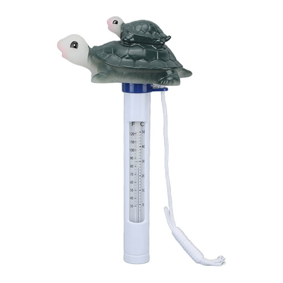 ZOUSSIQI Floating Pool Thermometer Waterproof Cartoon Water Turtle Shape Swimming Pool Thermometer for Indoor Outdoor Spas JU316-99000