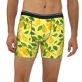 thumbnail image 2 of Men'S Boxer Briefs, Cute Gold Yellow Pear Leaves Soft And Breathable Mens Underwear Boxer Briefs With Widen Waist, 2 of 2