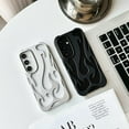 thumbnail image 3 of Case for Galaxy A16 5G,Luxury Electroplate Glossy Flame Shape Hollow Heat Dissipation Fashion Unique Protection Shockproof Women Girls Phone Case for Samsung Galaxy A16 5G (Black), 3 of 15
