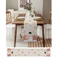 thumbnail image 6 of Hokiten Table Runners 90 Inches Long Dress Scarves, Pink Snowman, Farmhouse Coffee/Dining/Kitchen Table Runner for Living Room, Christmas Blush Pine Tree Snowflake 13x90 Inch, 6 of 7