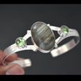 thumbnail image 2 of Labradorite Green Amethyst Gemstone Adjustable Bangle Handmade Jewelry BR 194, 2 of 2