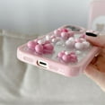 thumbnail image 4 of 3D Pink Flower Pearl Glitter Powder Clear Soft  for iPhone Case (Clear,iPhone 12 Pro Max), 4 of 5