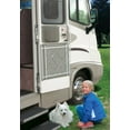 thumbnail image 3 of Camco Screen Door Grille 43991 For Protection of Door Screen; Deluxe Scroll Design; Adjustable From 20 Inch to 32 Inch; Raw; Aluminum; With Installation Hardware, 3 of 3
