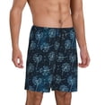 thumbnail image 2 of Pofeuu Dandelions Print Men's Soft Woven Elastic Waistband Sleep Pajama Short-X-Large, 2 of 6