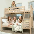 thumbnail image 2 of Max & Lily Bunk Bed Twin over Full Size, Solid Wood Scandinavian Style Bunk Beds for Kids, 2 of 10