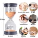 thumbnail image 4 of Reloj de arena con tapa negra de 1/3/5 minutos, regalo para jardín de infantes, reloj de arena pequeño con temporizador, adornos decorativos creativos, 4 of 4