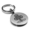 thumbnail image 1 of Stainless Steel Club Card Suit Round Medallion Keychain Circle Ring, 1 of 2