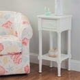thumbnail image 2 of Linon Table d'Appoint en Bois Styers avec Rangement, Blanc, 2 of 15