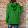 thumbnail image 6 of Kaprioy Womens Long Sleeve Tops Pullover V Neck Sweatshirts Waffle Fall Fashion Trendy Button Hoodies Green, S, 6 of 6