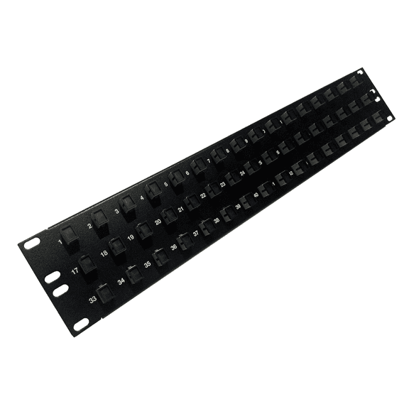 48 Port SC Fiber Patch Panel Multimode (Beige Couplers) (Loaded 2u) 19"