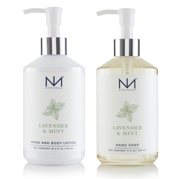Set de loción y jabón de manos Niven Morgan Lavanda y Menta