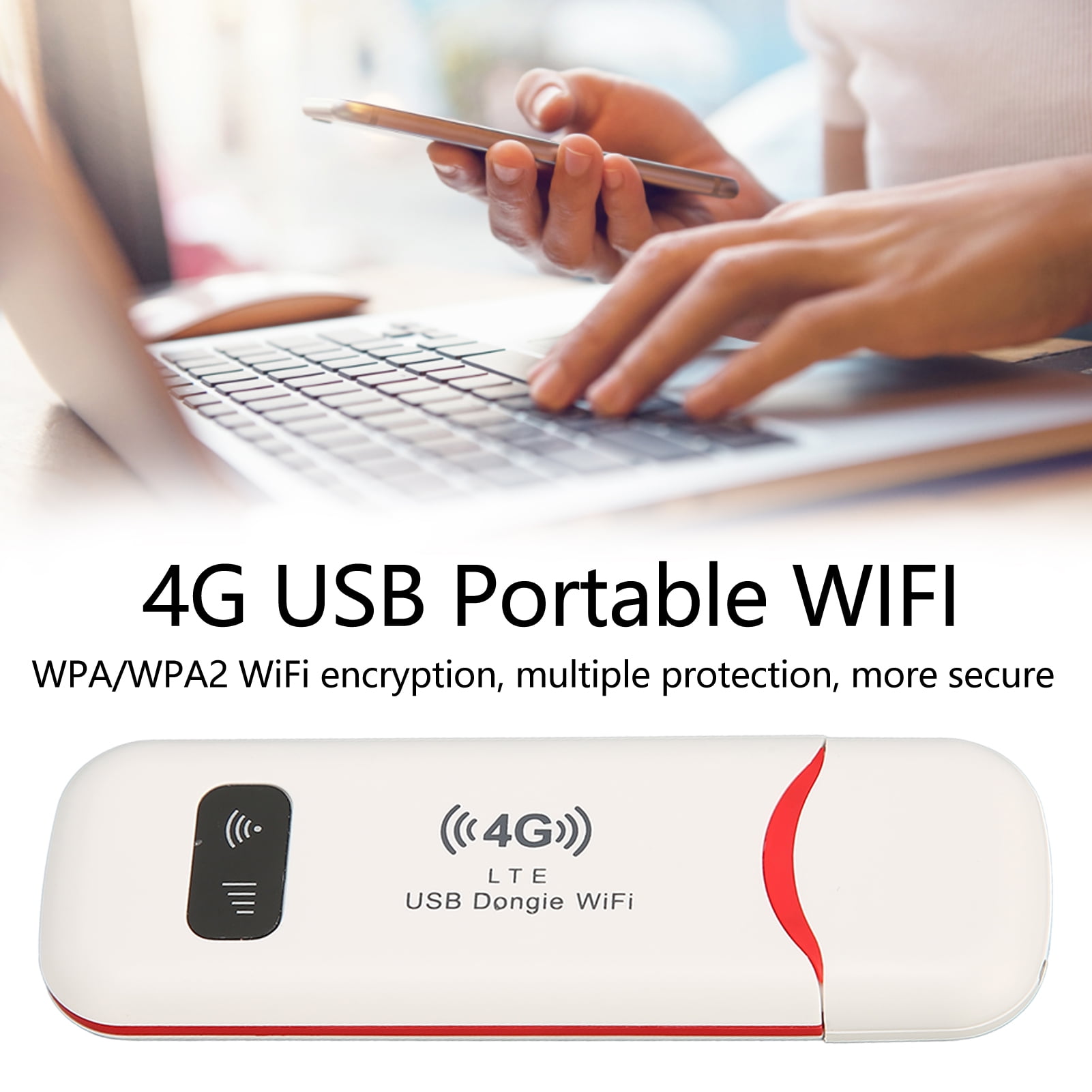 4G LTE USB Travel WiFi Router, Portable Pocket Mobile Hotspot