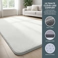 thumbnail image 3 of Buganda Soft Area Rugs, Low Pile Area Rug for Living Room Bedroom, Non Slip Washable Decor Carpet, 6'x9', Cream, 3 of 6