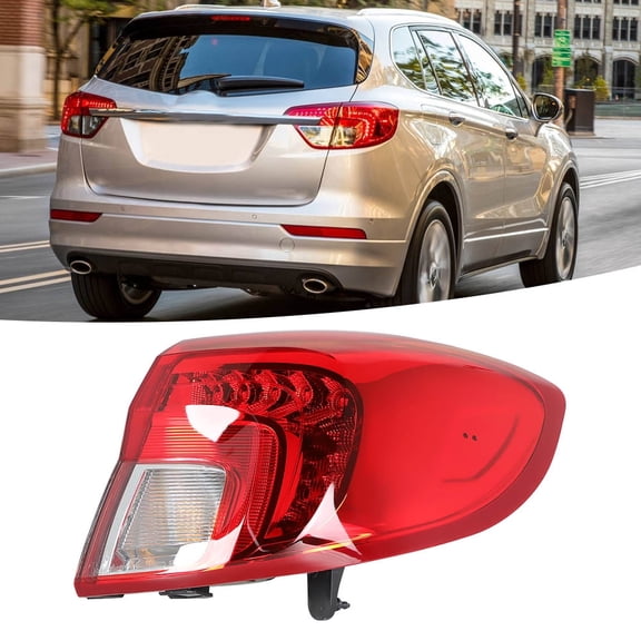 labwork Passenger Side LED Outer Tail Light Replacement for 2016 2017 2018 Buick Envision Red Lens Rear Brake Stop Tail Lamp Assembly RH Right Side 84246414