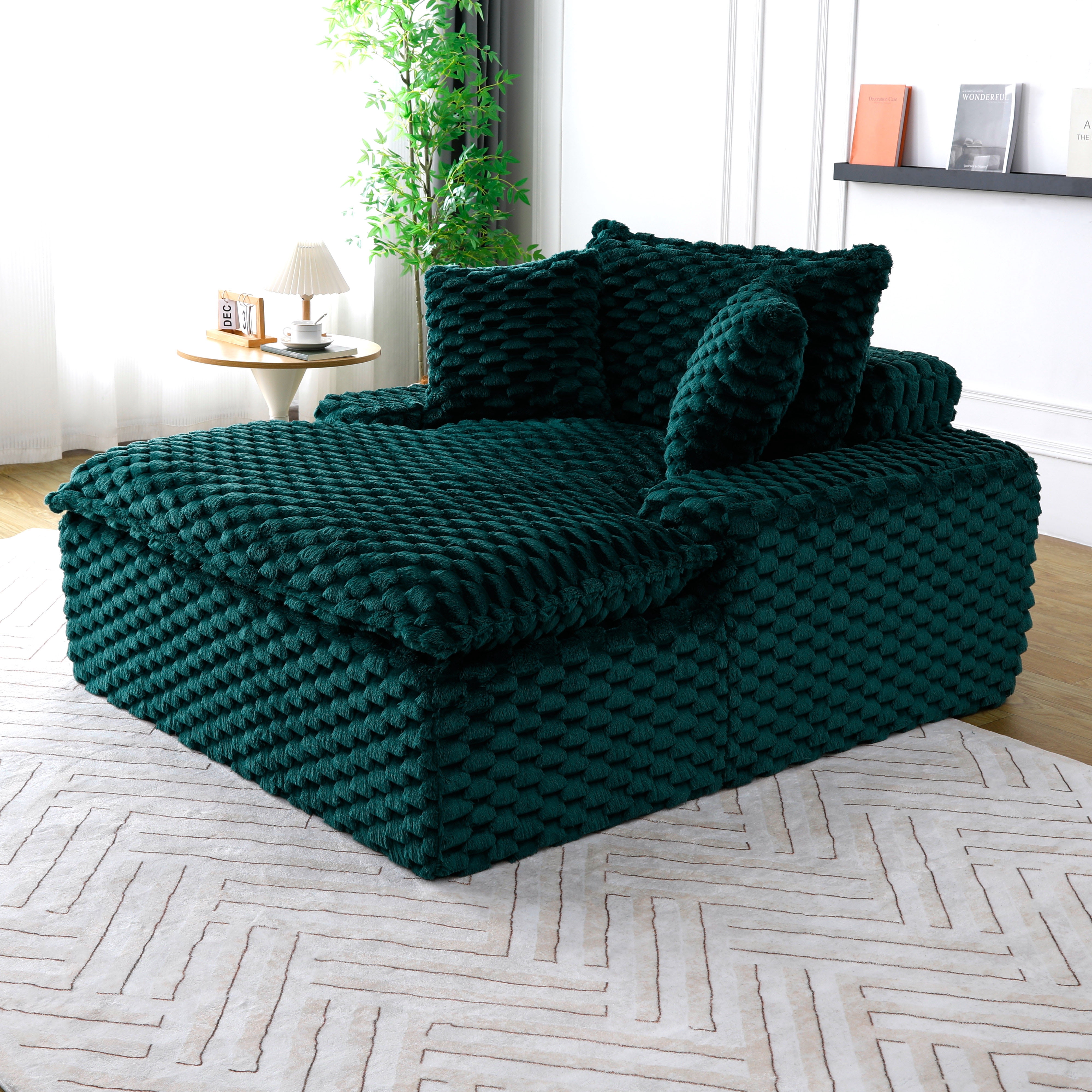 Euroco 51'' Oversized Single Sofa Chair with Thick Cushion – Modern Lounge Armchair for Living Room, Apartment, or Bedroom