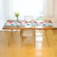thumbnail image 3 of Yayeee Table Runner 90 inches Long Home Kitchen Dinning Party Decoration, Green Retro Triangles, 3 of 7