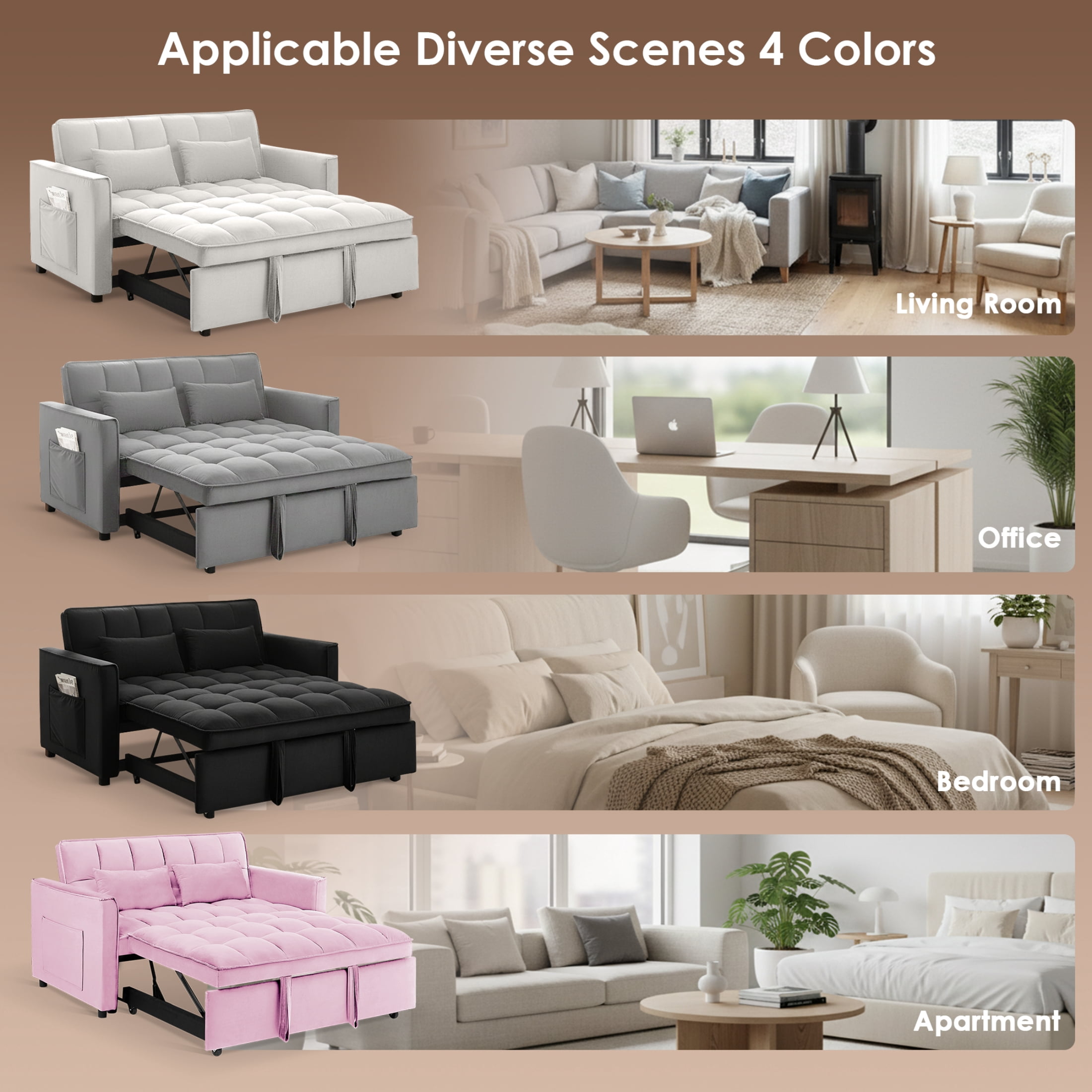 Sofa Bed, Pink