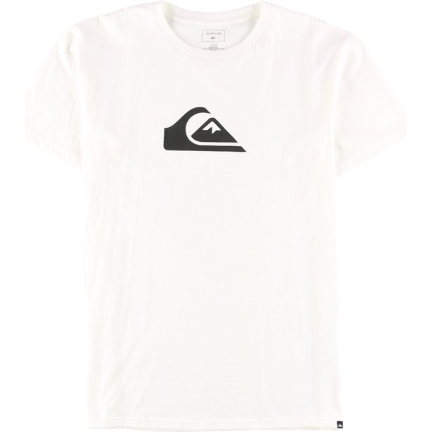 Camiseta gráfica con logotipo de Quiksilver para hombre, blanca, grande Quiksilver Camiseta gráfica